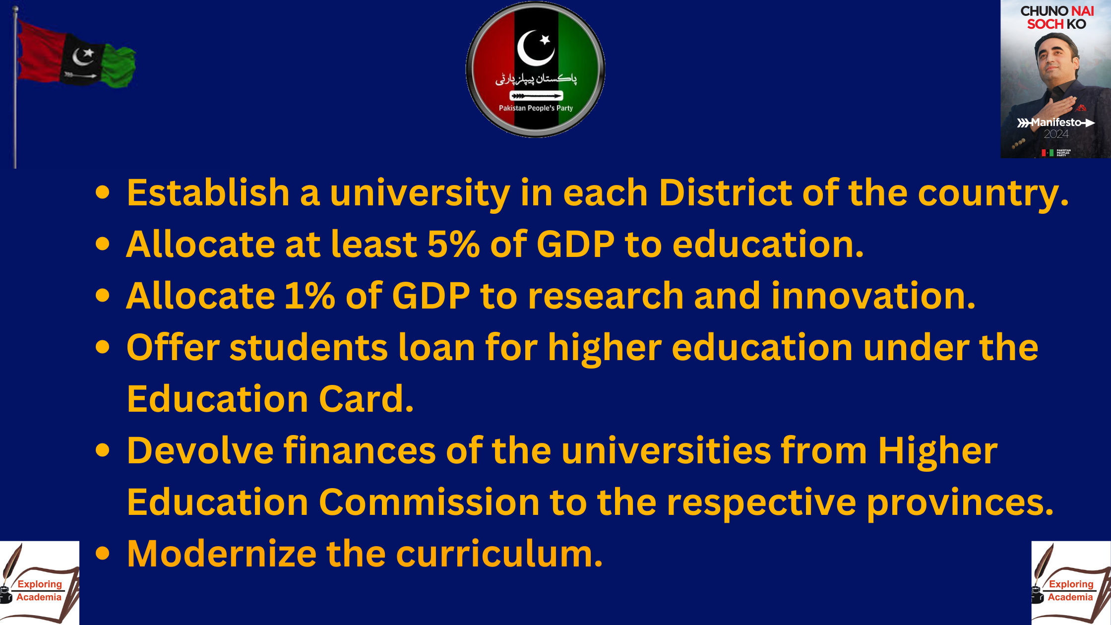 How Political Parties in Pakistan Prioritize Higher Education and Universities in their Election Manifestos