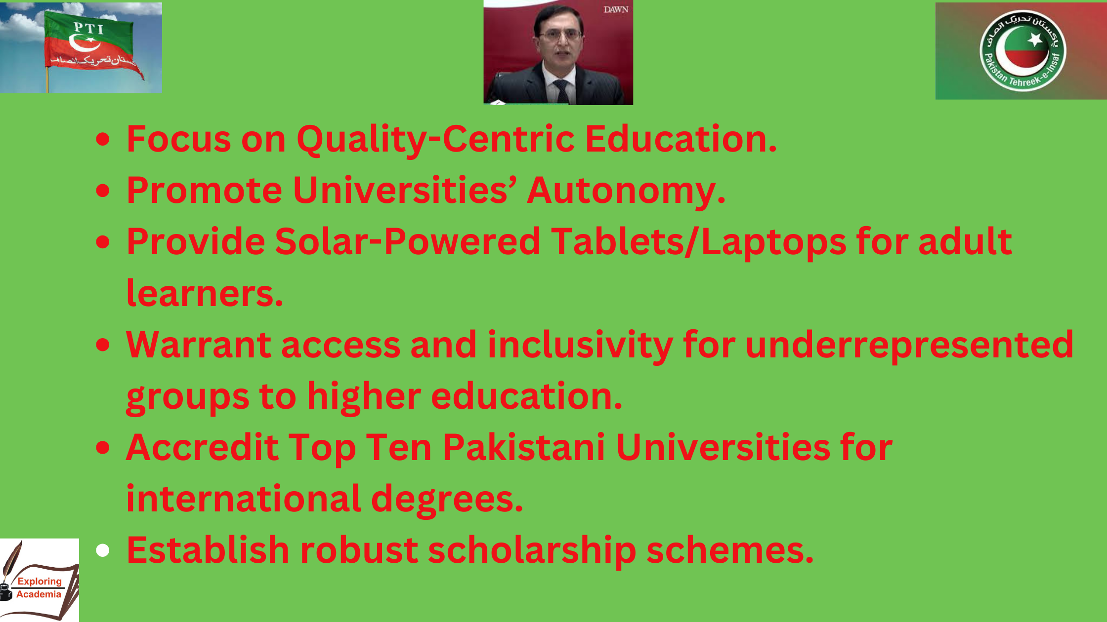 How Political Parties in Pakistan Prioritize Higher Education and Universities in their Election Manifestos