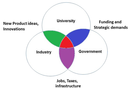 The Triple Helix-III model of university-industry–government relation (in a Developed Country)