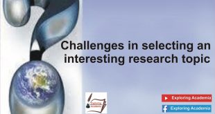 Challenges in selecting an interesting research topic