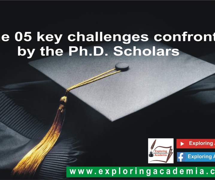 The 05 key challenges confronted by the Ph.D. scholars