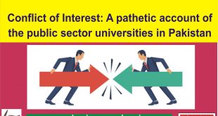 Conflict of interest: A pathetic account of the public sector universities in Pakistan