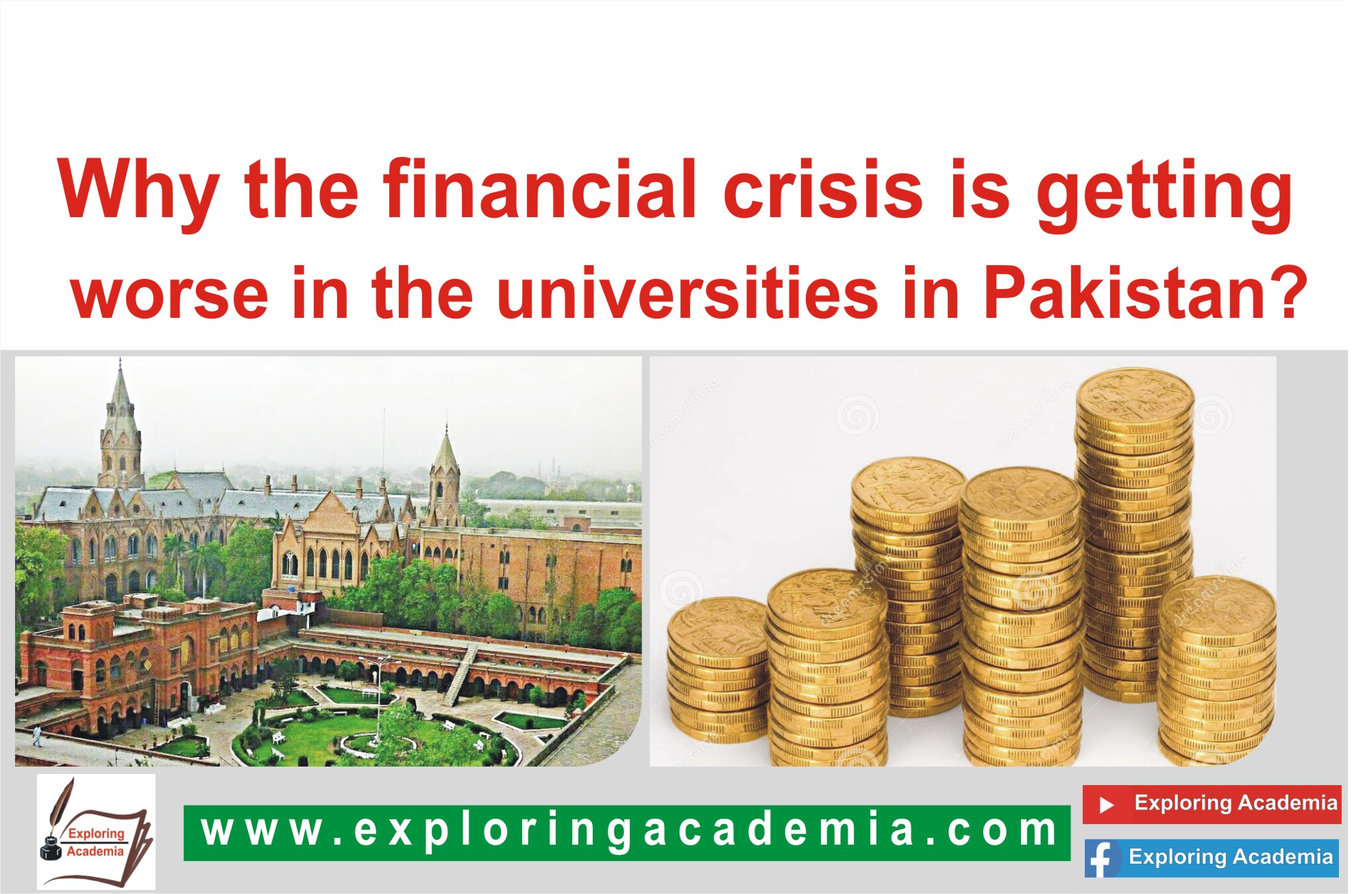 Why the financial crisis is getting worse in the universities in Pakistan?