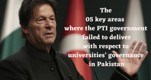 The 05 key areas where the PTI government failed to deliver with respect to universities’ governance in Pakistan